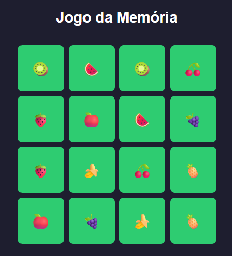 Tela do Memory Match