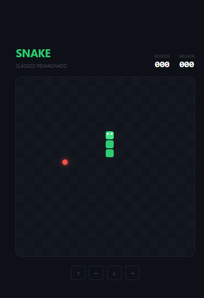 Tela do Snake Game Neon